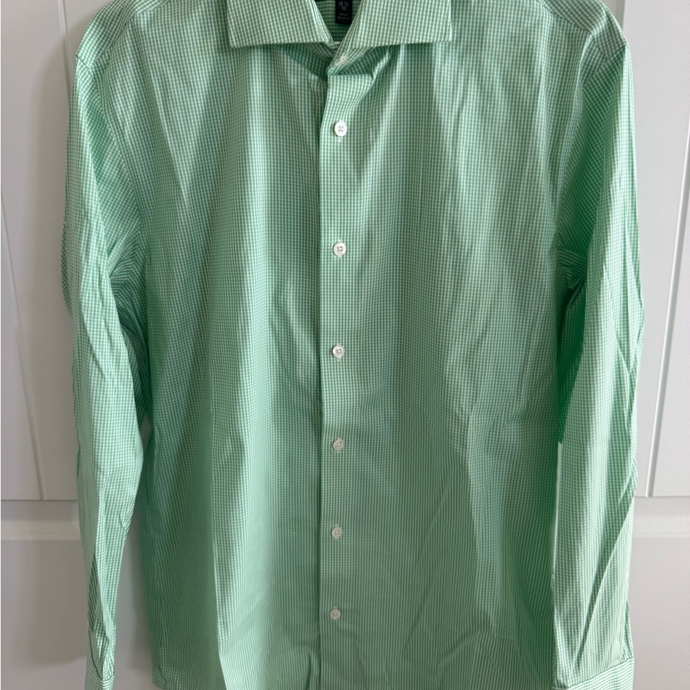 Bonobos Mint Green Checkered Men's Shirt